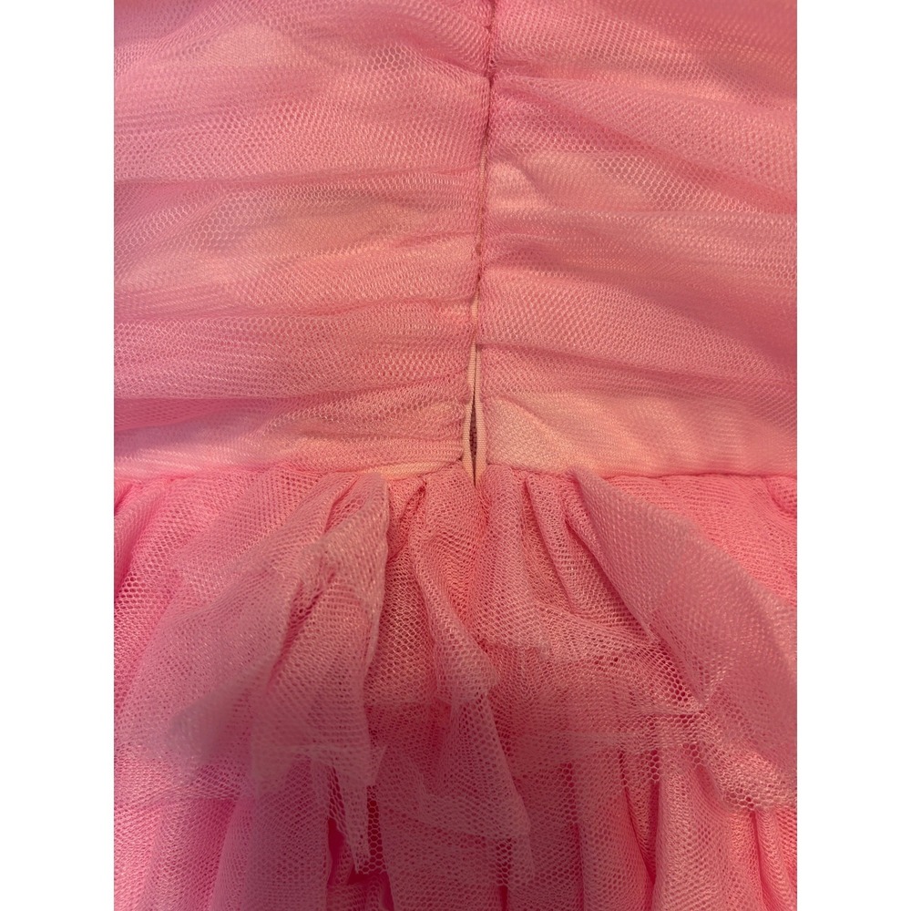 NWT Lulus Special Poise Pink Tulle Pleated Sleeveless Tiered Mini Dress Sz XS - Picture 7 of 7